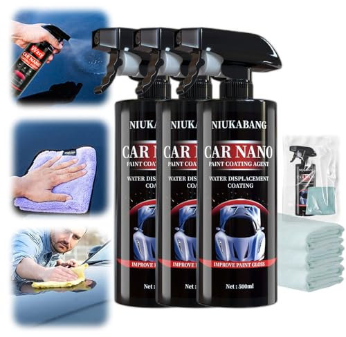 Nano Car Spray, 2024 New Nano Car Scratch Removal Spray, Auto-Schutzlack-Spray, High Protection Fast Coated Car Nano Spray, Car Coating Spray (3 Stück, 500ML)