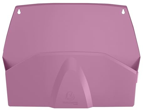 Exacompta - Réf. 61171D - 1 trieur mural horizontal 1 casier AUTENTIK, présentoir mural A4,porte-document, corbeille murale - Dimensions : P 7,2 x l 38,2 x H 28,9cm - Rose candy