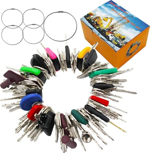 100PCS Ignition Switch Starter Keys Plant Machinery Key Set | For CAT JCB Kubota Agricultural, Excavator, Digger, Dumper, Roller, Forklift, Backhoe Tractor Etc