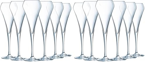Chef & Sommelier Q5913 Colección Open'Up 6 Copas de champán efervescente, Copas Modernas y Elegantes - Resistencia Excepcional - Transparencia Absoluta, 20 cl en Cristalino (Paquete de 2)