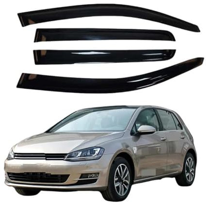 YSFIFHSKFH Windabweiser Für Golf 7 Für Fließheck 2014 2015 2016 2017 2018 2019 2020 Auto Fenster Visier Regen Bildschirm Regenabweiser