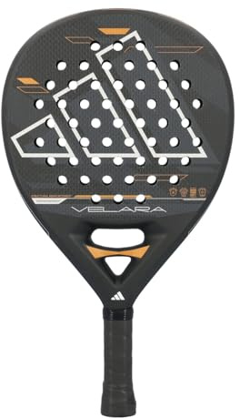 ADIDAS Padelschläger, Mattschwarz, aus Glasfaser, Kern mit EVA-Schaumstoff, weicher Schaumstoff, runder Padelschläger mit niedrigem Gleichgewicht, raue Textur, für totale Kontrolle, Spin