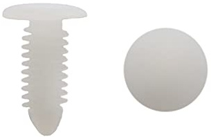 sourcing map 30 Stk Weiße Kunststoff-Nietclips Für Motorhaube 8MM | 8x6,5Mm Loch, Für Busse, Züge, Flugzeuge, Lkw, Autos, Für 8Mm Stange Halterung