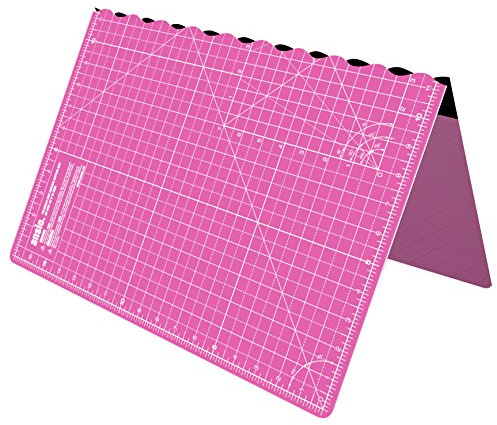 ANSIO Craft Cutting mat A2 Self Healing Foldable Cutting Mat - Quilting, Sewing, Scrapbooking, Fabric & Papercraft - Imperial 23 Inch x 17 Inch - Pink