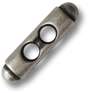3er Set massive älter wirkende altsilberfarbene Knebelknöpfe aus Metall/Altsilberfarben geschwärzt/Metallknöpfe/Ø ca. 9x35mm