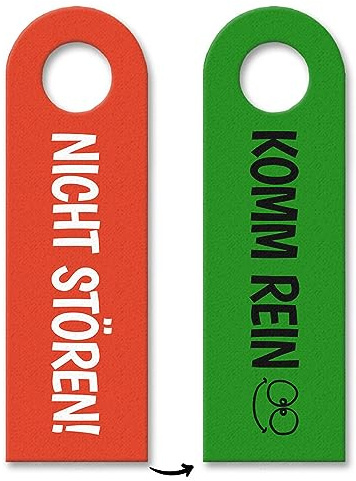 Nicht stören oder Komm rein mit lachendem Gesicht Türhänger in Rot-Grün Zimmer