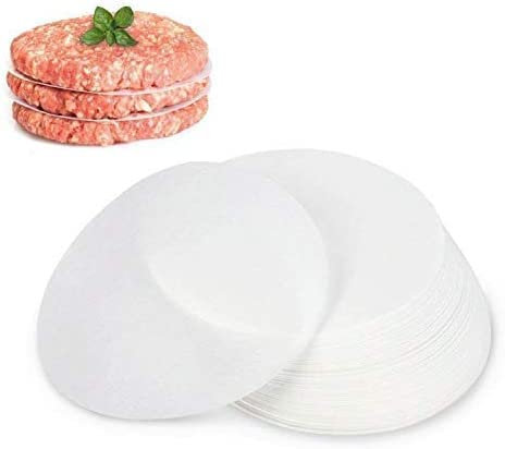 Hamburger Patty Paper 500er Pack, Wachspapiere zum Trennen von gefrorenen gepressten Pastetchen, Antihaft-Patty-Papierblätter für Burger Press, Patty Separate und Kuchenbacken