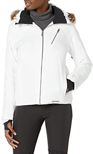 Spyder Damen Skyline Insulated Ski Jacket Skijacke, Weiss/opulenter Garten, XL