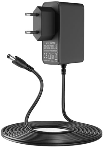 Gonine 9V 0.5A AC/DC Pedal Netzteil Adapter für Gitarreneffektpedal und andere 9V–500mA Geräte mit negativer Spitze