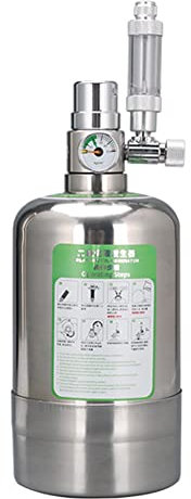 LYEAA 1L/2L CO2 Generator System Carbon, Stainless Steel Carbon Dioxide Reactor Fish Tank Aquarium DIY CO2 Cylinder Generator System Kit with Solenoid Valve Bubble Counter Diffusor