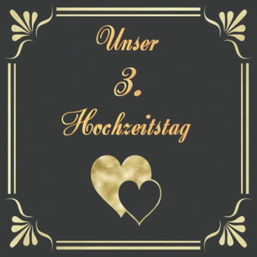 Unser 3. Hochzeitstag Lederhochzeit Fotoalbum & Gästebuch Lederne Hochzeit Hochzeitstagebuch Geschenkidee Hochzeitsalbum Erinnerungsbuch ... 100 Seiten Bullet Journal Notizbuch 002