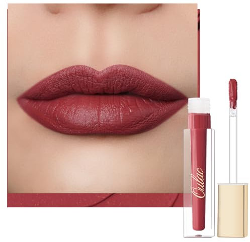 Oulac Flüssiger Matt Lippenstift, Roter Lippenstifte, Langanhaltend mit Kussechter, Intensiver Farbabgabe, präzisem Applikator, Mattem Finish, Vegan Clean Beauty, Liquid Lipstick 4,5 ml (M20)