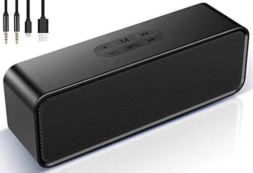 Cassa Bluetooth Portatile Altoparlante Bluetooth 5.0 Speaker Bluetooth Suono Surround Stereo Bassi Potenti Supporto TF Carda Chiavetta USB con Cavo Audio AUX da 3,5 mm per Viaggi a Casa