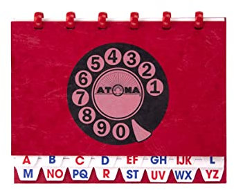 ATOMA Notizbuchsystem - Telefonregister - 180 x 140 mm - rot