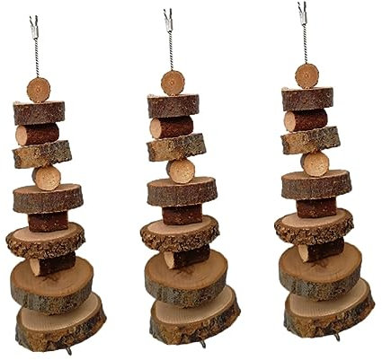 POPETPOP 3pièces Jouet à Mâcher Bois De Pommier pour Rongeurs Jouet Molaire pour Hamster Lapin Et Écureuil Sécurisé Et Favorise La Santé