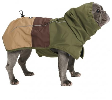 Spark Paws Hunderegenmantel, wasserdichte Winddichte Regenjacke | Für kleine, mittlere, große und extra große Hunde, reflektierend, atmungsaktiv, mit vollständigem Körperschutz
