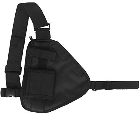 Eighosee Walkie-Talkie-Brusttasche, Fronttasche, Tasche, Anhänger, Radio, Geldbörse, Handytasche, Outdoor-Tasche, Schwarz , Einheitsgröße