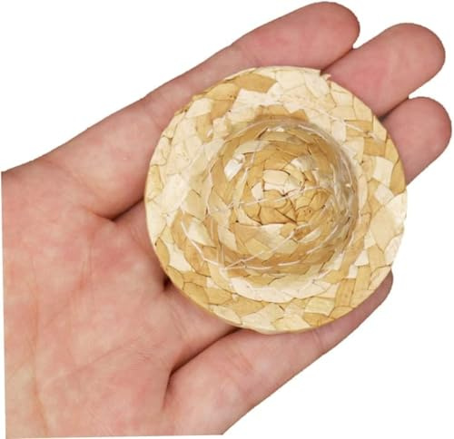 1Pc Puppenstrohhut Miniatur Strohhut 1:12 Maßstab Mini Stroh Strickmütze Puppenhaus Zubehör DIY Bastelbedarf Party Hüte und Zubehör,Hüte,Masken and Zubehör,Kopfbedeckung,Party-Kopfbedeckung für