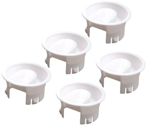 LALADEFIEE 5pcs White Water Pitcher Lids Replacement Covers Easy to Open and Clean for Home and Restaurant Use Sturdy Jug Accessories