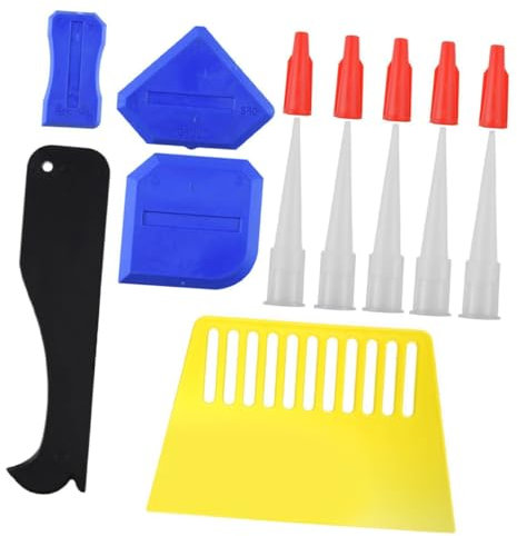 Housoutil 15pcs Sewing Tool Set Glue Remover Sealant Finisher Tool for Tile Grout Removal Tile Joints Seams Scraper Glass Glue Scraper Spatula for Removing Caulk