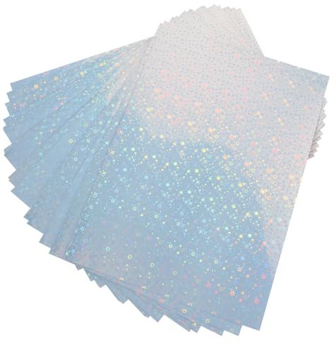 NUOBESTY 20 Blatt Holografische Selbstklebende Vinyl-aufkleber Selbstklebende Bastelaufkleber A4-größe Dekorationen