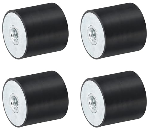 QUARKZMAN M10 Gewindebuchsen aus Gummi 40 x 40mm Schwingungsisolatoren | Ersetzt Antivibrationspads Flache Silentblock-Basisblock
