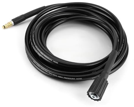 Brrnoo Autowaschschlauch 40 MPa/5800psi, Gummirohr 15 m/49,2 Fuß für K2 K3 K4 K5