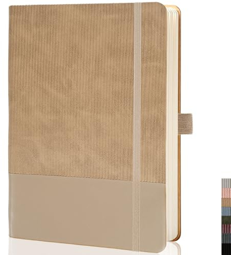 PYNEX Notizbuch A5 Blanko, Soft Cover, Skizzenbuch Notebook, Journal Notizblock With 192 Blatt 100GSM, Tagebuch für Erwachsene,Schule - Khaki