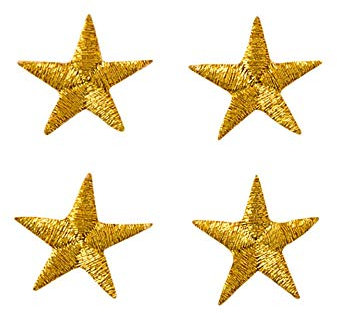Applikationen - Fashion and Home - aufbügelbar Sterne ca. 1,7 cm gold 4 St
