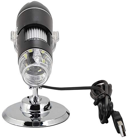 ASHATA USB-Mikroskop, 1600-fach digitales Elektronenmikroskop, USB-Videokamera, 2 MP, 1600 x 1200 Videoaufnahmeauflösung, mit 8 LED-Chips
