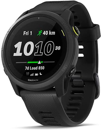Garmin Forerunner 745 (44 mm),Lightweight GPS Running and Triathlon Smartwatch,Multisport Profile,Advanced Training Features,Music Storage,Safety and Tracking, Up to 7 days Battery Life, Black