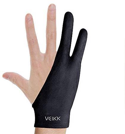 Fesjoy Gant de dessin à deux doigts - Léger et résistant à la transpiration - Compatible avec les tablettes graphiques et moniteur graphique