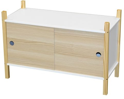 Kinderschrank Dream mit 2 Schiebetüren Holz weiß