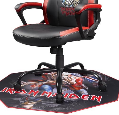 Subsonic Iron Maiden – halkfri gamer golvmatta för spel och kontorsstol