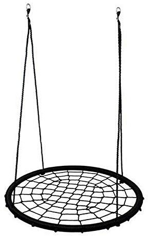 Nestschaukel 100 cm - Baby/Kinder/Erwachsene Schaukel Outdoor und Indoor - Kinderschaukel - Hängeschaukel für den Garten - Kinder & Babyswing - 200 kg Belastbarkeit (Schwarz)