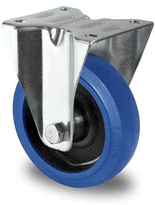Bockrolle 160 mm Elastik Gummi Rolle Blue Wheels