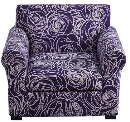 CZADMXP Sessel Sofabezug 1 Sitzer Mit Separatem Kissenbezug, Stretch 2 Teiliger Couchbezug Sofa Überzug Rutschfester Stretchhusse Für Sofa (A-1,1 sitzer)