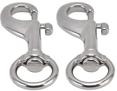 Glomora Karabinerhaken mit Drehgelenk,Karabiner Hundeleine 3/4-Zoll-Clips aus Edelstahl in Karabinerhaken,als Schlüsselanhänger und Karabiner Schlüsselanhänger oder für Hundeleinen Verwendet Werden