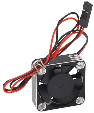 Alomejor Aluminium-Kunststoff-RC-Car-Motor-Lüfter, Universeller RC-Car-ESC-Kühlkörperlüfter (Silver)