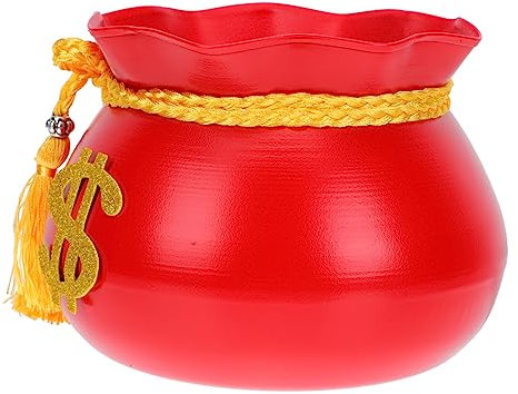 CAXUSD 1 Stück Neujahrs Geldbeutelvase Feng Shui Blumentopf Vintage Sukkulenten Übertopf Retro Blumentopf Innenblumentöpfe Haushaltsblumentopf Gartenblumentopf Jahr des Blumentopfs Rotes