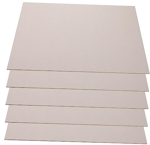 PHENOFICE 5 Stück A3 Graukarton 2,5mm Doppelseitig Bemalbar Langlebig Bastelmaterial für Kinder Selbstgemacht Modellbau Kunst