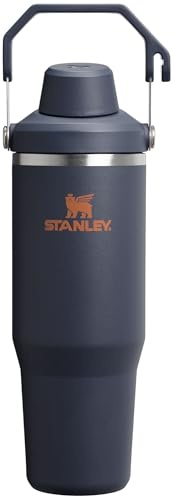 STANLEY IceFlow 2.0 - Vaso de flujo rápido con asa, 30 onzas, tapa de boquilla en ángulo giratorio, botella de agua a prueba de fugas, acero inoxidable aislado, sin BPA, color crepúsculo