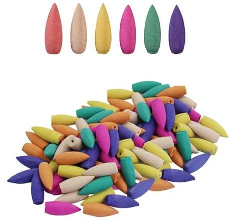 SI SEN 120 Piezas Incienso Cono, Cascada Incienso, Conos Incienso Reflujo, para Quemador De Incienso,Oficina,Dormitorio,Desodorizar