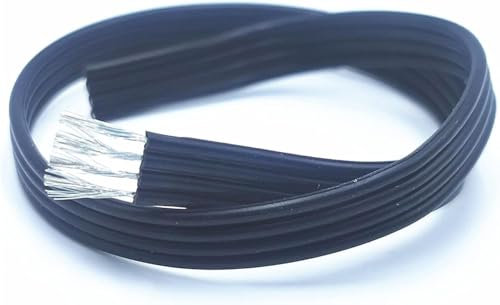 Cavo elettrico Tubo Casa Alta Temperatura Morbido Filo parallelo, 26AWG 3P 4P 8P Nero Bianco Filo di rame stagnato, Linea flessibile morbida speciale, 10M Cavo in silicone Terreno Elettronica (Dimensi
