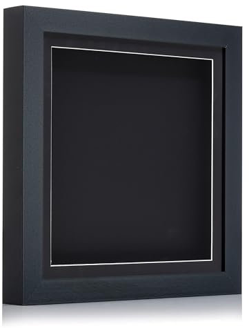 20x8 3D Deep Box Picture Shadow Box Frame Display Memory Box With Black Mount For Medals Memorabilia Flowers etc