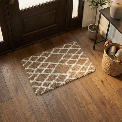 Nest & Nibble Beige Indoor Door Mat 50 x 80 cm – Non-Slip Washable Entrance Rug Soft Absorbent Floor Mat for Front & Back Door, Kitchen, Bedroom, Office, Entryway | Inside Home Essentials Carpet