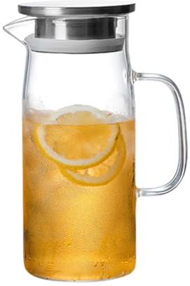 Botella de vidrio resistente a los impactos, jarra de vidrio resistente para café helado, leche y otras bebidas, ideal para uso diario