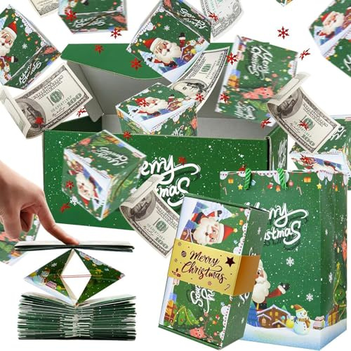 Weihnachts Überraschungsbox, Überraschungsbox Explosionsbox Klappbar Popup Weihnachten Geldgeschenk Explosionsbox Geschenkbox Set Für Jugendliche Mädchen Jungens