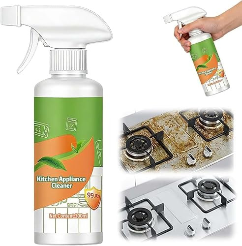 Heavy Grease Remover Spry, 300ML Degreaser Kitchen Heavy Duty, Effective Fly Cleanse Natural Formula Appliances, Oil Cleaner, Multipurpose Kitchen Cleaner Spray for Oven Stove Range Hood
