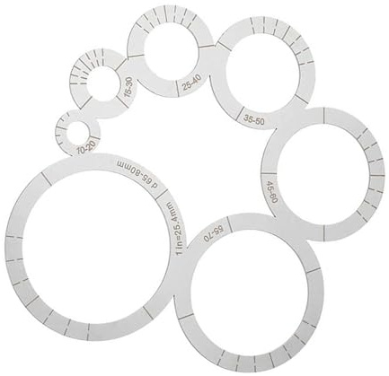 Benutzerfreundliches rundes Schneidelineal aus Edelstahl für Lederhandwerk mit komfortablem Griff und tragbarem Design, Edelstahl